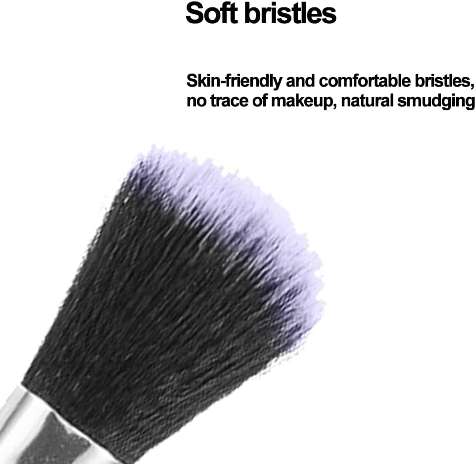 ست براش آرایشی پنج تکه، سایه چشم، رنگ هاله، کرم ابریشم خوابیده، براش لب، مناسب برای آرایش صورت، چشم و لب، مناسب برای حمل 5 عدد (صورتی)