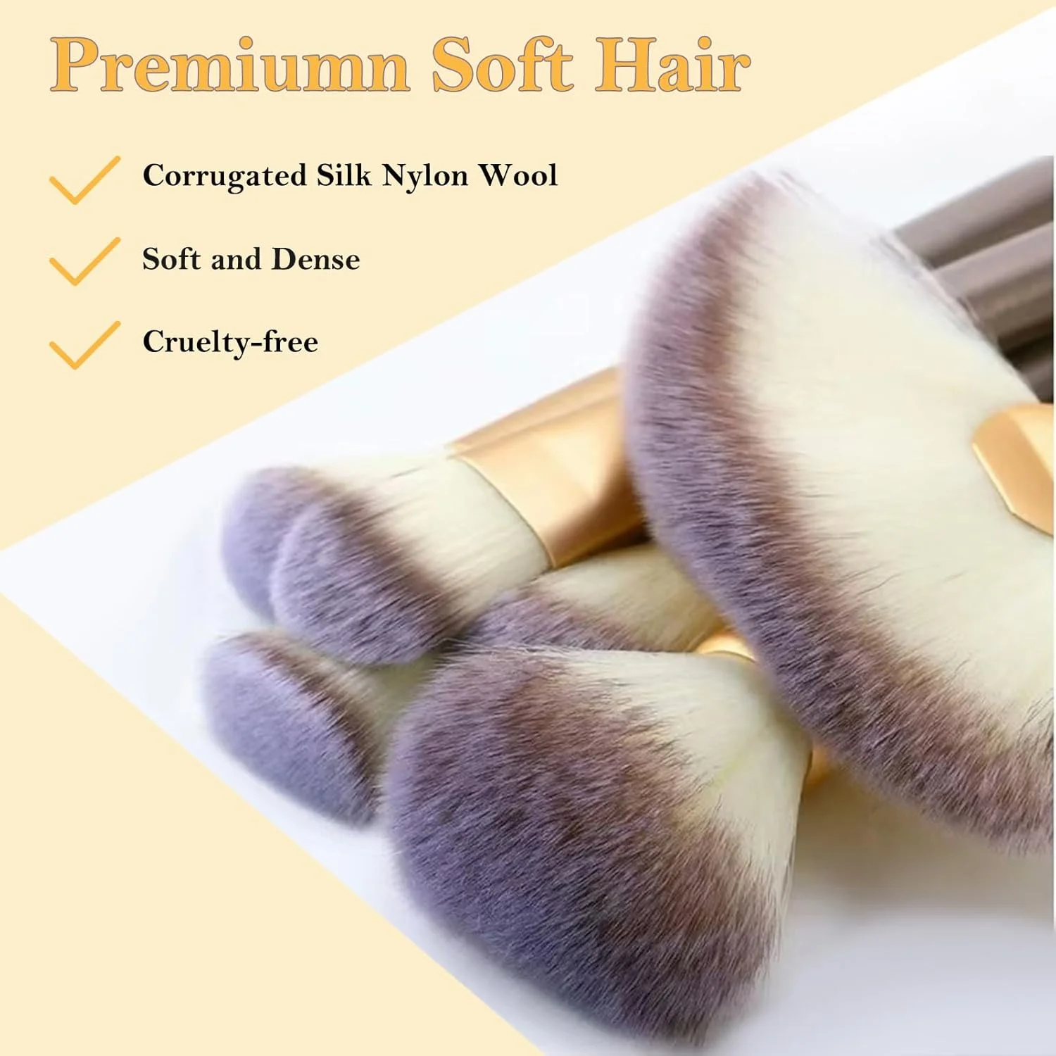 ست برس آرایشی 12 تکه حرفه ای FECOVANTI، برس های آرایشی برای پودر نرم، برس های رژگونه و کرم پودر به همراه کیف آرایشی