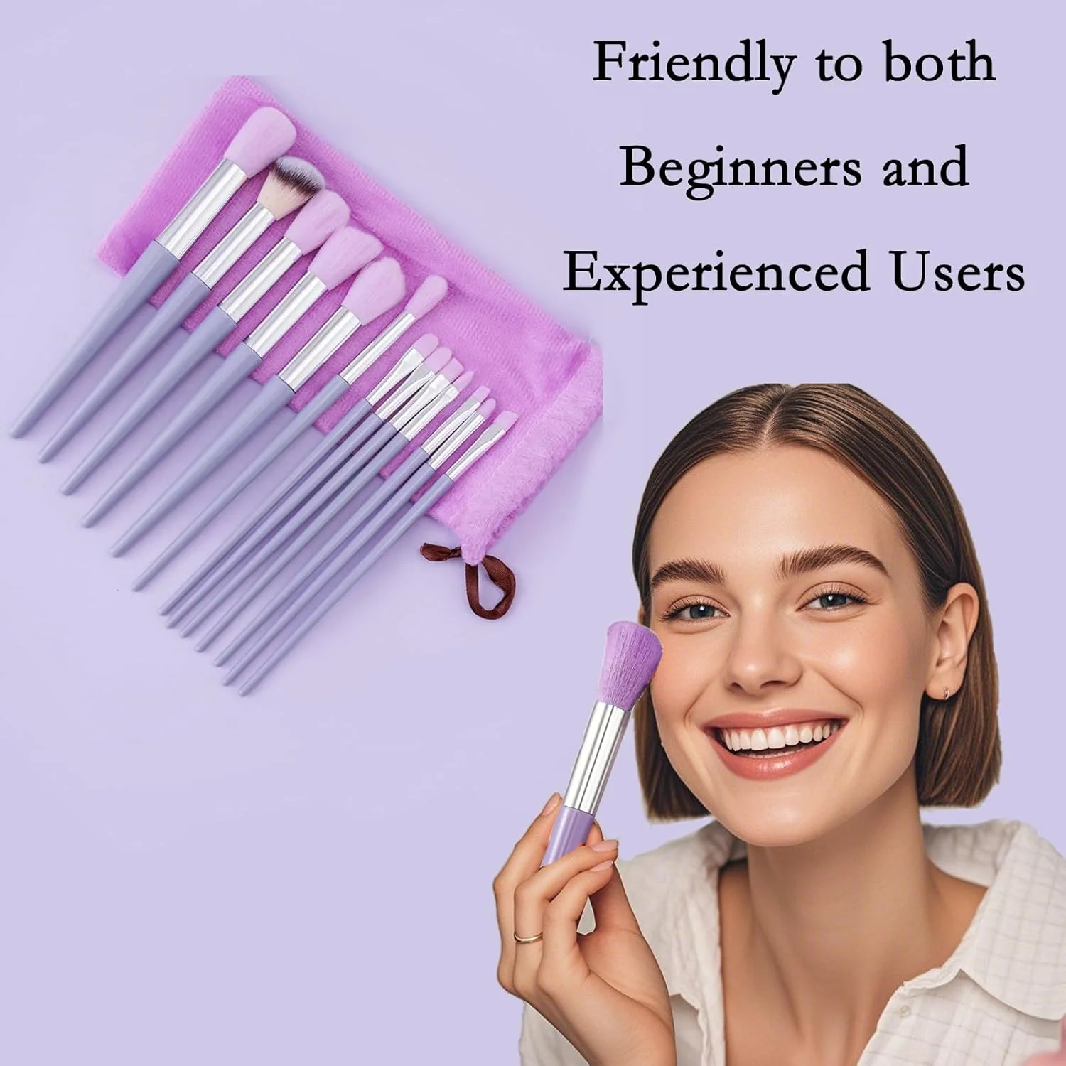 ست برس آرایشی 13 تکه FECOVANTI، ست برس آرایشی مسافرتی، برس سایه چشم، برس کانسیلر برای زنان