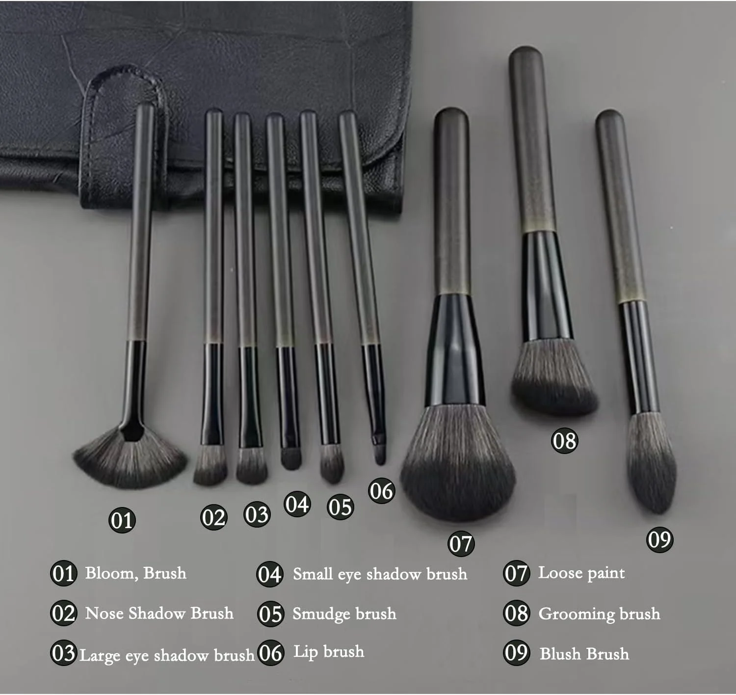 ست براش آرایشی حرفه ای FECOVANTI، براش های آرایشی مصنوعی ممتاز برای کرم پودر، رژگونه، پودر، ست مسافرتی با کیف ست براش آرایشی حرفه ای FECOVANTI، براش های آرایشی مصنوعی ممتاز برای کرم پودر، رژگونه، پودر، ست مسافرتی با کیف