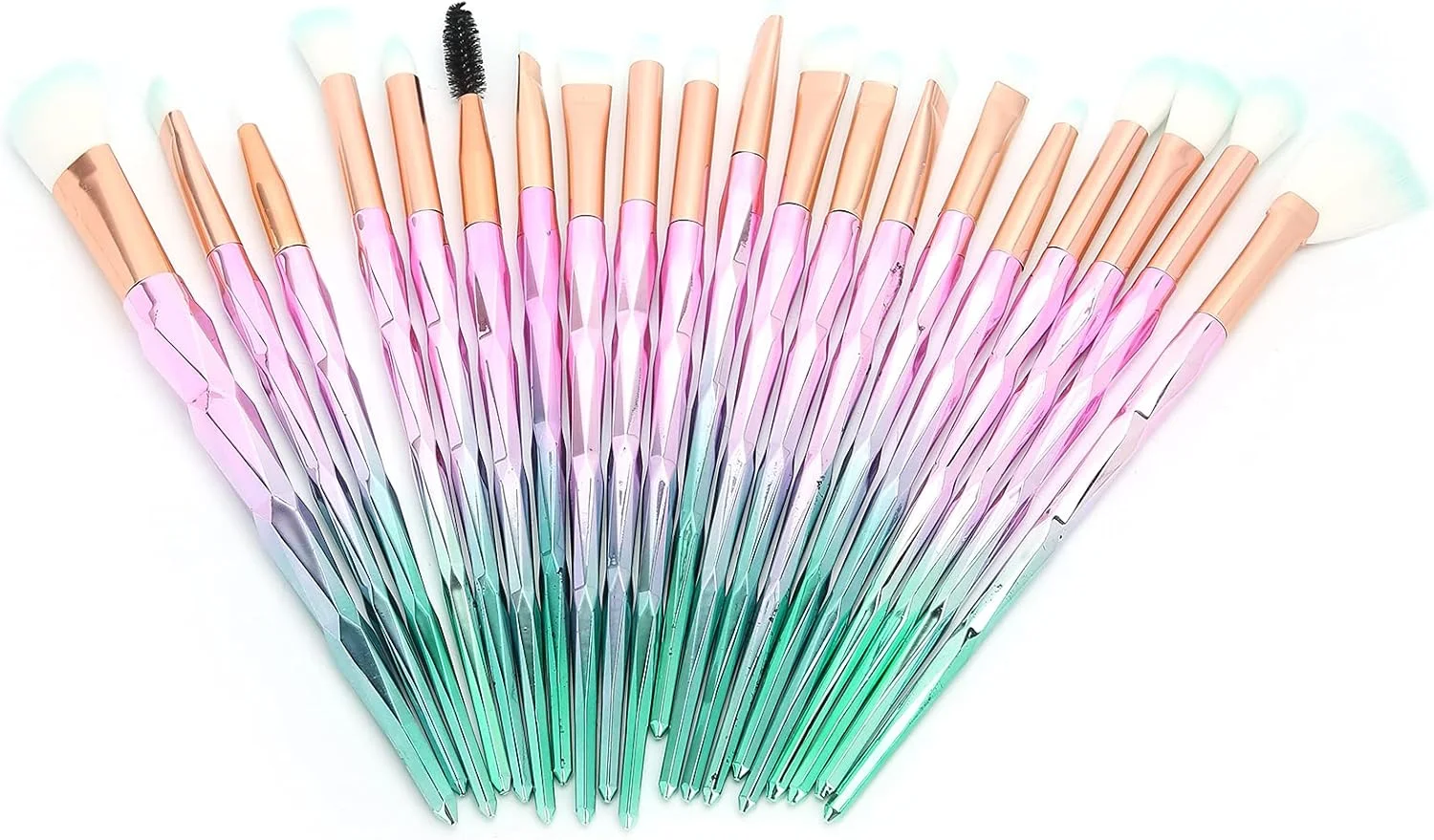 ست برس آرایشی صورت 20 عددی شامل برس سایه چشم، رژگونه، پودر، ابزار آرایش حرفه ای