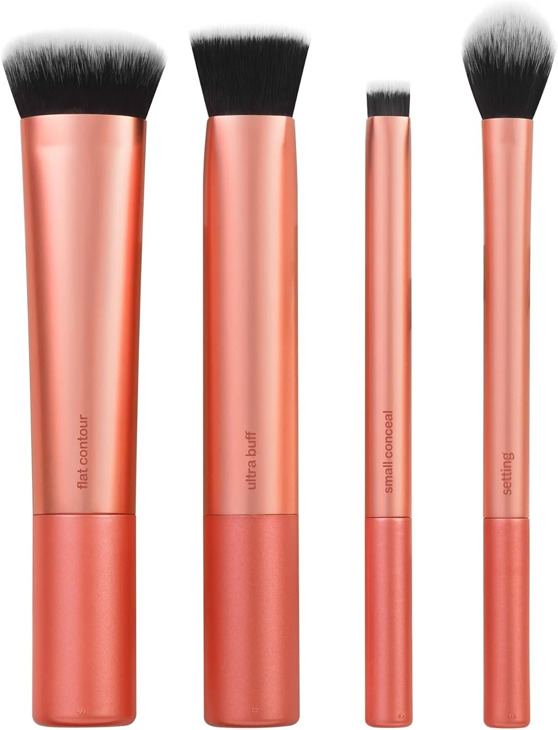 ست براش آرایشی صورت، مصنوعی برای کانسیلر، کرم پودر و کانتور، مناسب برای محصولات مایع، کرمی و پودری، ابزارهای اصلی برای ترکیب و یکدست کردن، ست 4 عددی