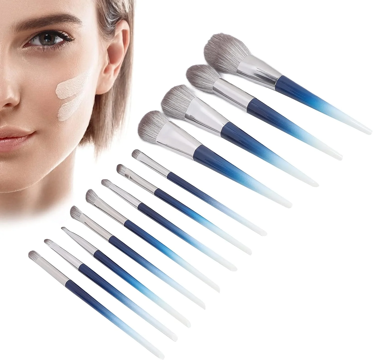 ست برس آرایشی Fabater، برس سایه چشم حرفه ای کرکی با رنگ آمیزی یکنواخت برای استفاده روزانه و مهمانی