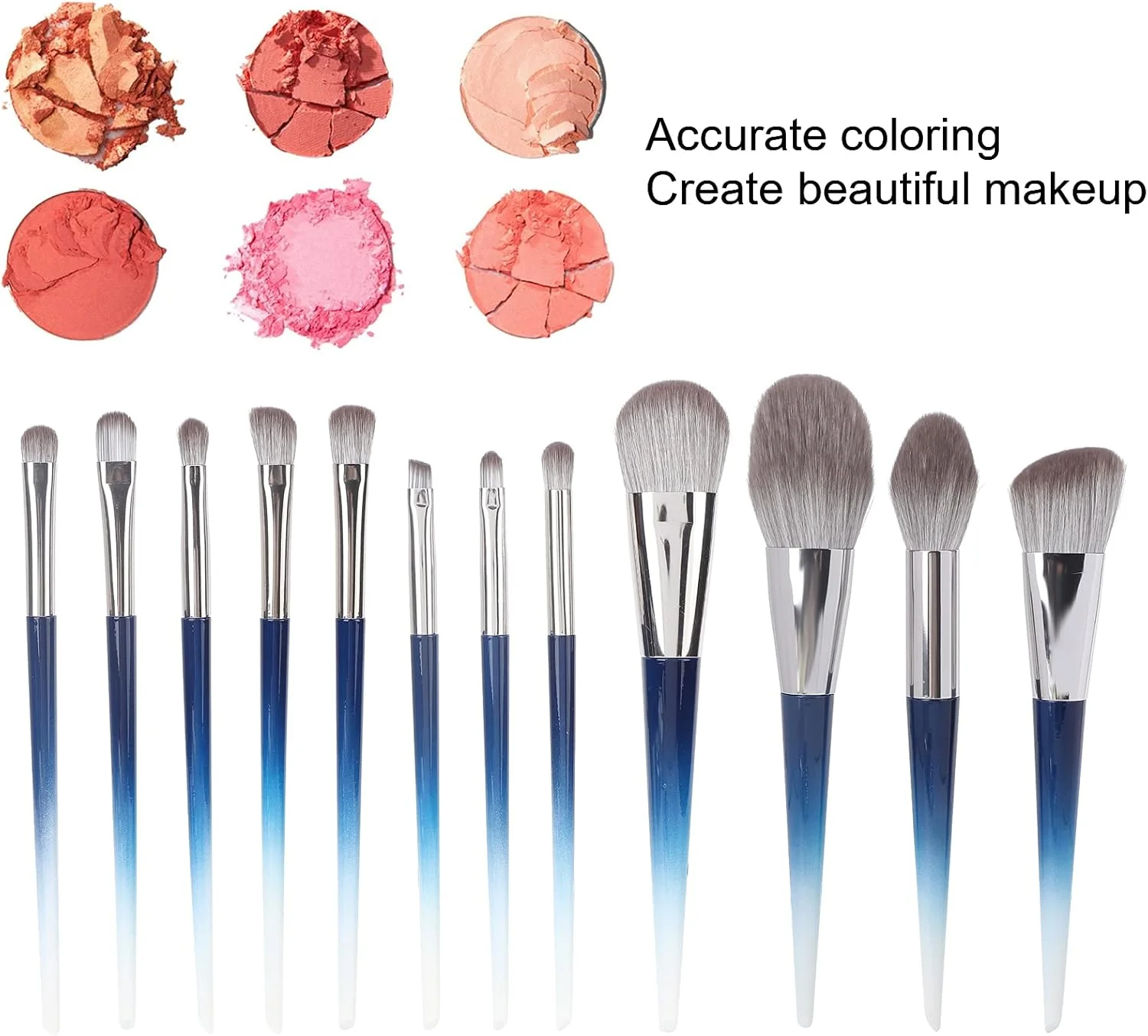 Fabater ست برس سایه چشم، برس آرایشی نرم و حرفه ای برای مهمانی و استفاده روزانه