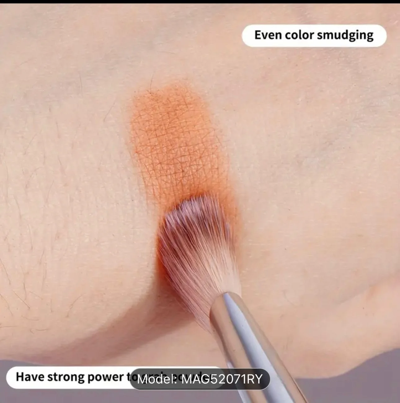 ست براش آرایش چشم، 5 تکه، موهای نایلونی، دسته چوبی، سایز مسافرتی