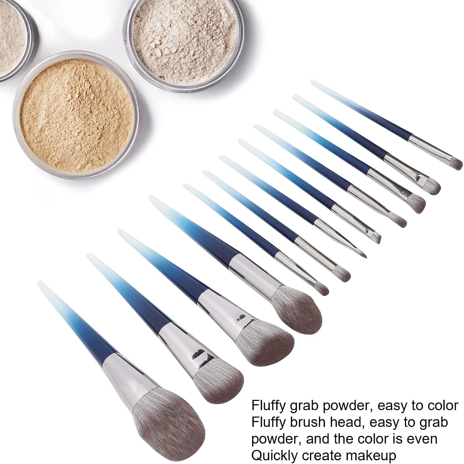 Fabater ست برس سایه چشم، برس آرایشی نرم و حرفه ای برای مهمانی و استفاده روزانه