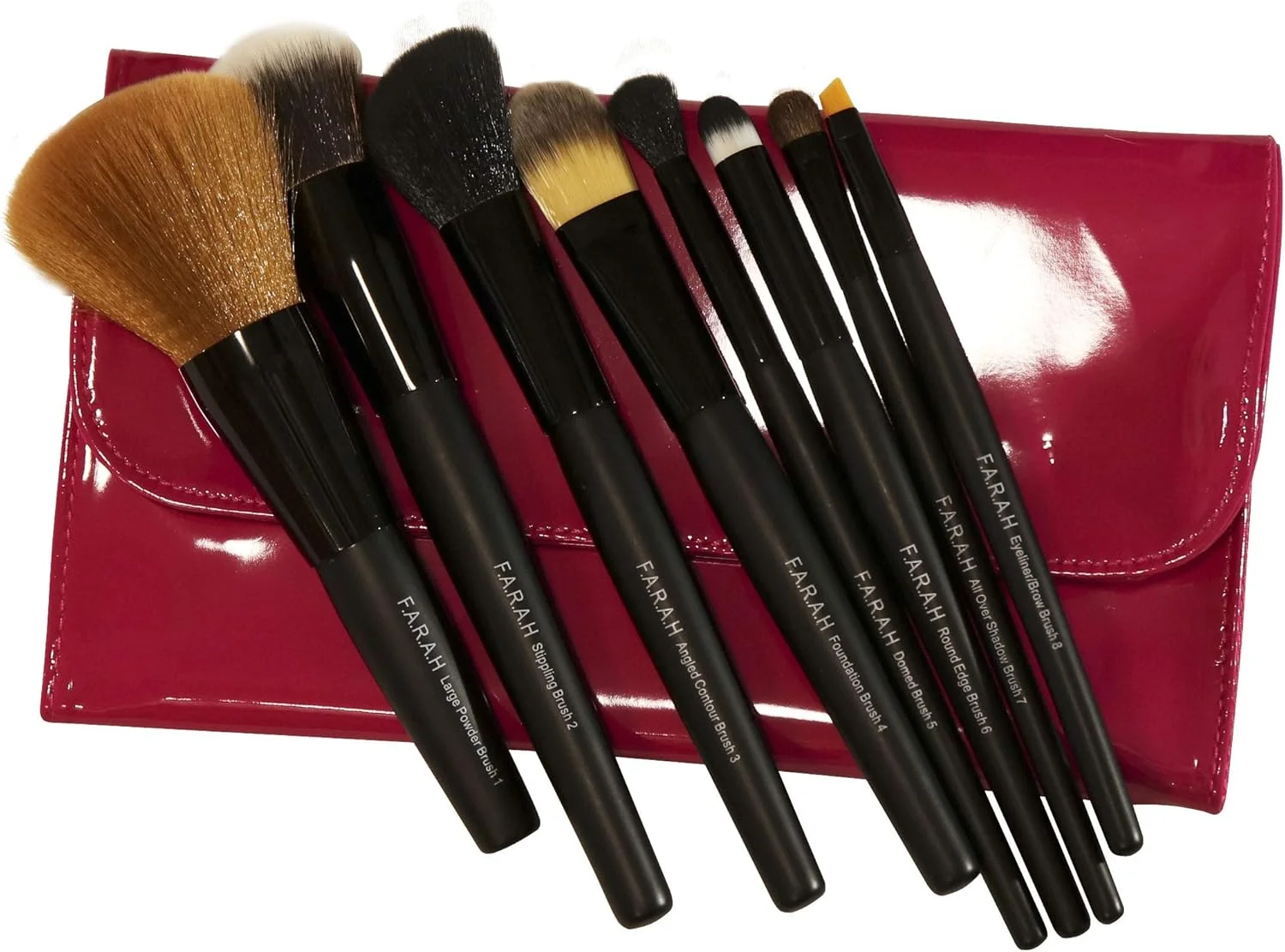 ست برس آرایشی 8 تکه ممتاز و ظریف F.A.R.A.H