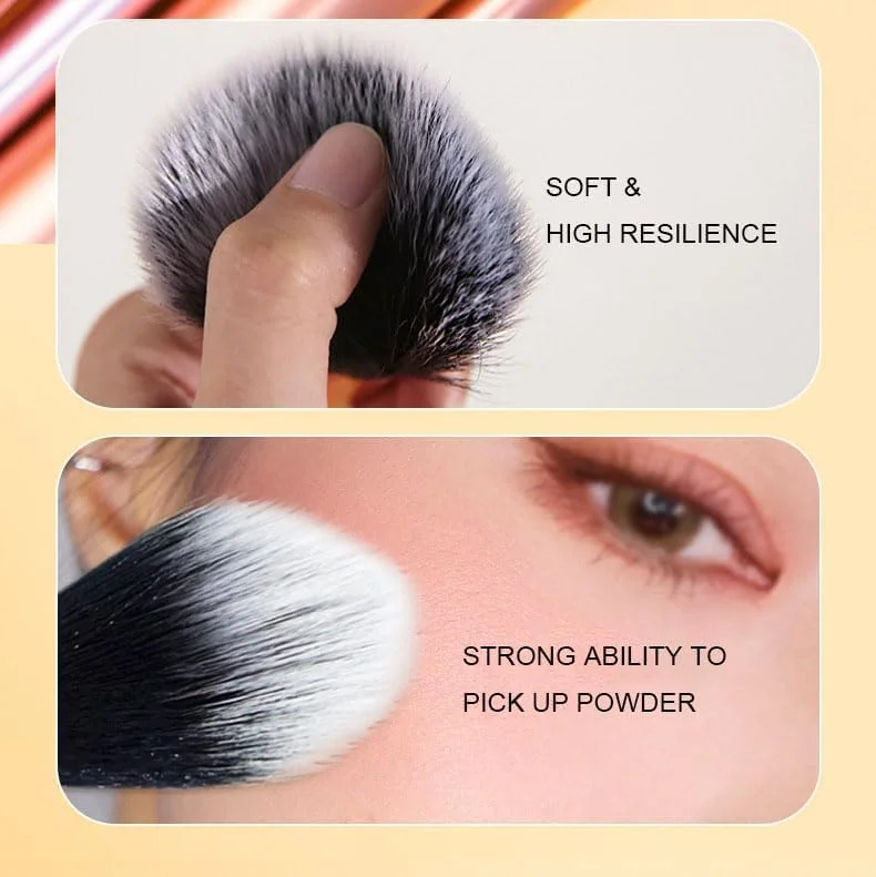 ست برس آرایشی Excefore، 8 عدد برس کامل و حرفه ای با عملکرد کامل، ست برس صورت و چشم فوق العاده نرم و رنگارنگ، برای کرم پودر، رژگونه، سایه چشم و پودر