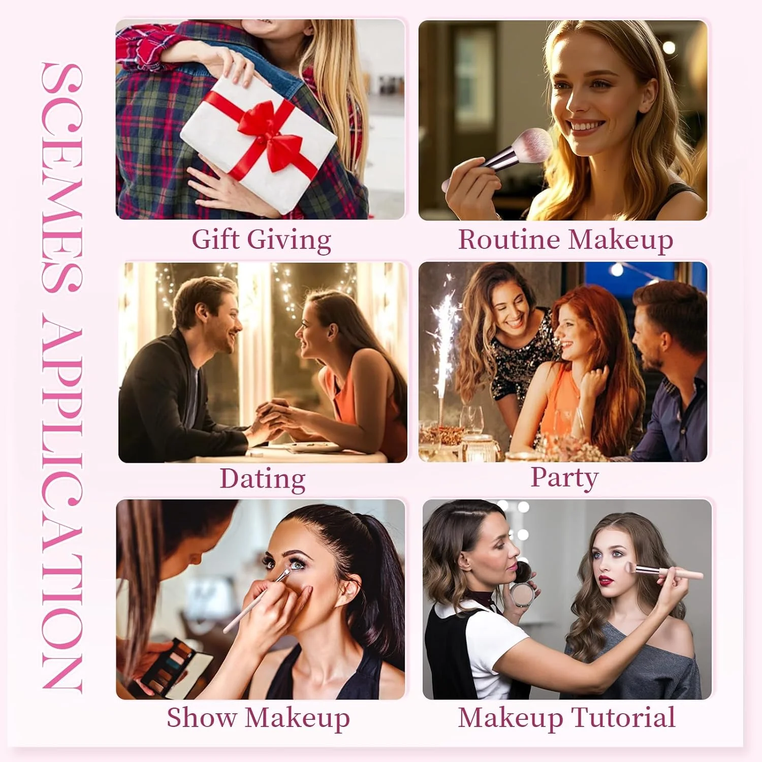 مجموعه 15 عددی برس آرایشی مسافرتی EVRCHGIEA، شامل برس های کرم پودر، پودر، کانسیلر، سایه چشم، به همراه 12 عدد پد، اسفنج و کیف (صورتی) مجموعه 15 عددی برس آرایشی مسافرتی EVRCHGIEA، شامل برس های کرم پودر، پودر، کانسیلر، سایه چشم، به همراه 12 عدد پد، اسفنج و کیف (صورتی)