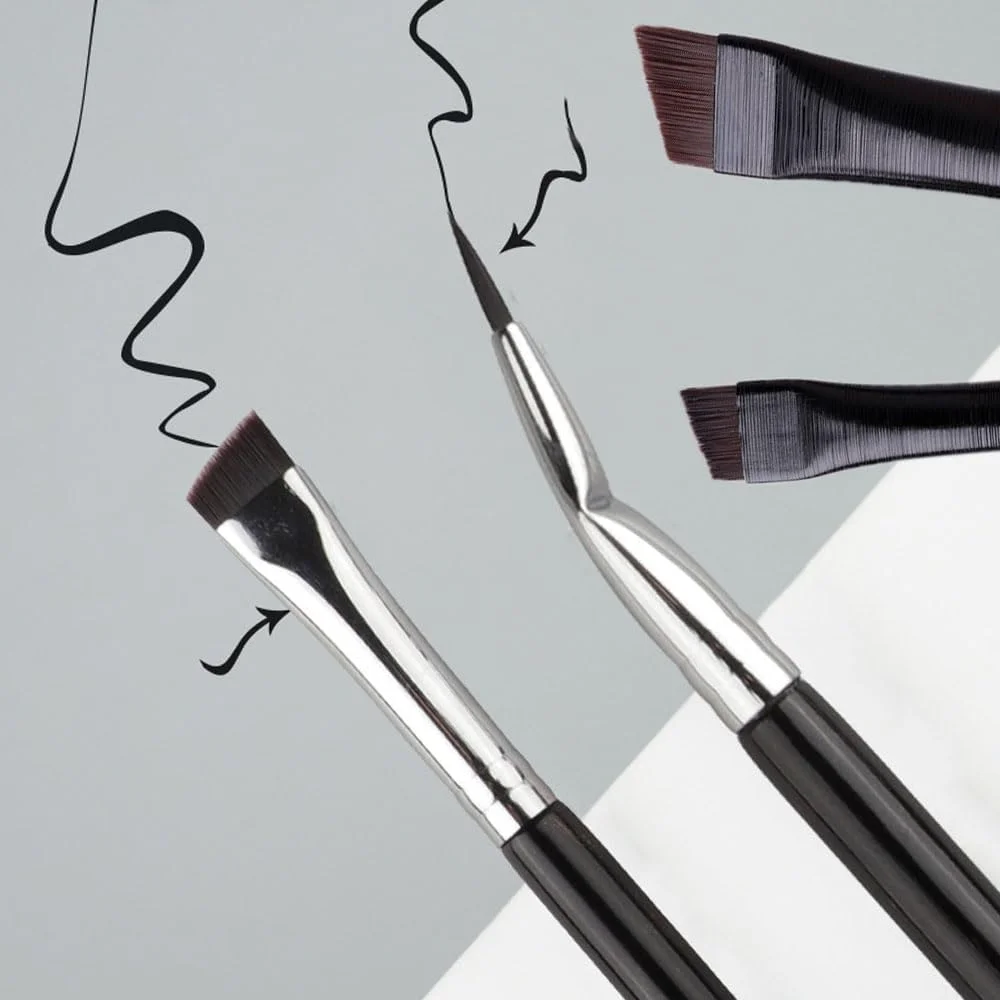 ست برس خط چشم اسفورزارسه 7 عددی، خط چشم ژلی دقیق، ست برس آرایش چشم حرفه ای با برس خط چشم، برس خط چشم زاویه دار، برس سایه چشم