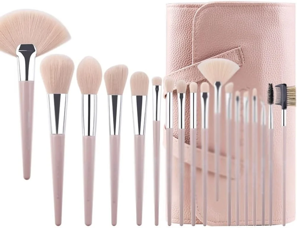 مجموعه برس آرایشی ENPAP، کیف نگهداری کانسیلر تعمیر حرفه ای، 18 برس آرایشی