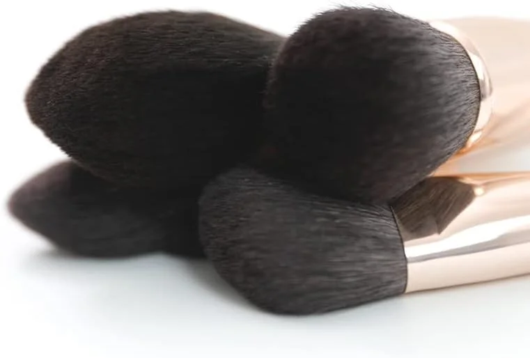 ست برس آرایشی ENPAP موی فیبر دسته ABS سفید مرواریدی 11 عددی ابزار آرایش ست برس های حرفه ای آرایش