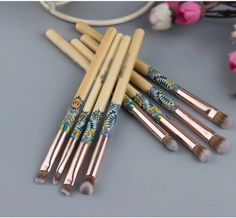 ست برس آرایشی ENPAP شامل 8 عدد برس حرفه ای با موهای مصنوعی، مناسب برای سایه چشم، ست برس آرایشی و ابزار آرایشی