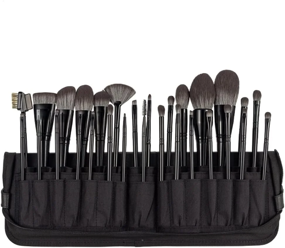 ست 29 عددی برس آرایشی حرفه ای ENPAP، موی مصنوعی، مناسب کرم پودر، سایه چشم، کانسیلر، به همراه کیف