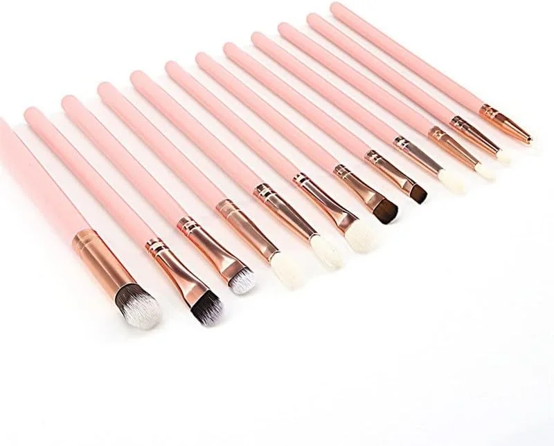 ست 12 عددی برس آرایشی چشم حرفه ای ENPAP با دسته چوبی، شامل برس سایه چشم، ابرو، خط چشم، ترکیب کننده، پودر و پخش کننده ست 12 عددی برس آرایشی چشم حرفه ای ENPAP با دسته چوبی، شامل برس سایه چشم، ابرو، خط چشم، ترکیب کننده، پودر و پخش کننده