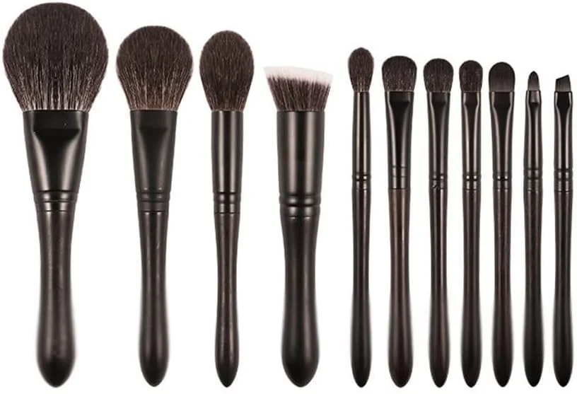 ست 11 عددی برس آرایشی پودری ENPAP، شامل برس رژگونه، هایلایتر، سایه چشم، کانسیلر، ابرو و برس آرایش چشم، جنس چوب آبنوس ست 11 عددی برس آرایشی پودری ENPAP، شامل برس رژگونه، هایلایتر، سایه چشم، کانسیلر، ابرو و برس آرایش چشم، جنس چوب آبنوس