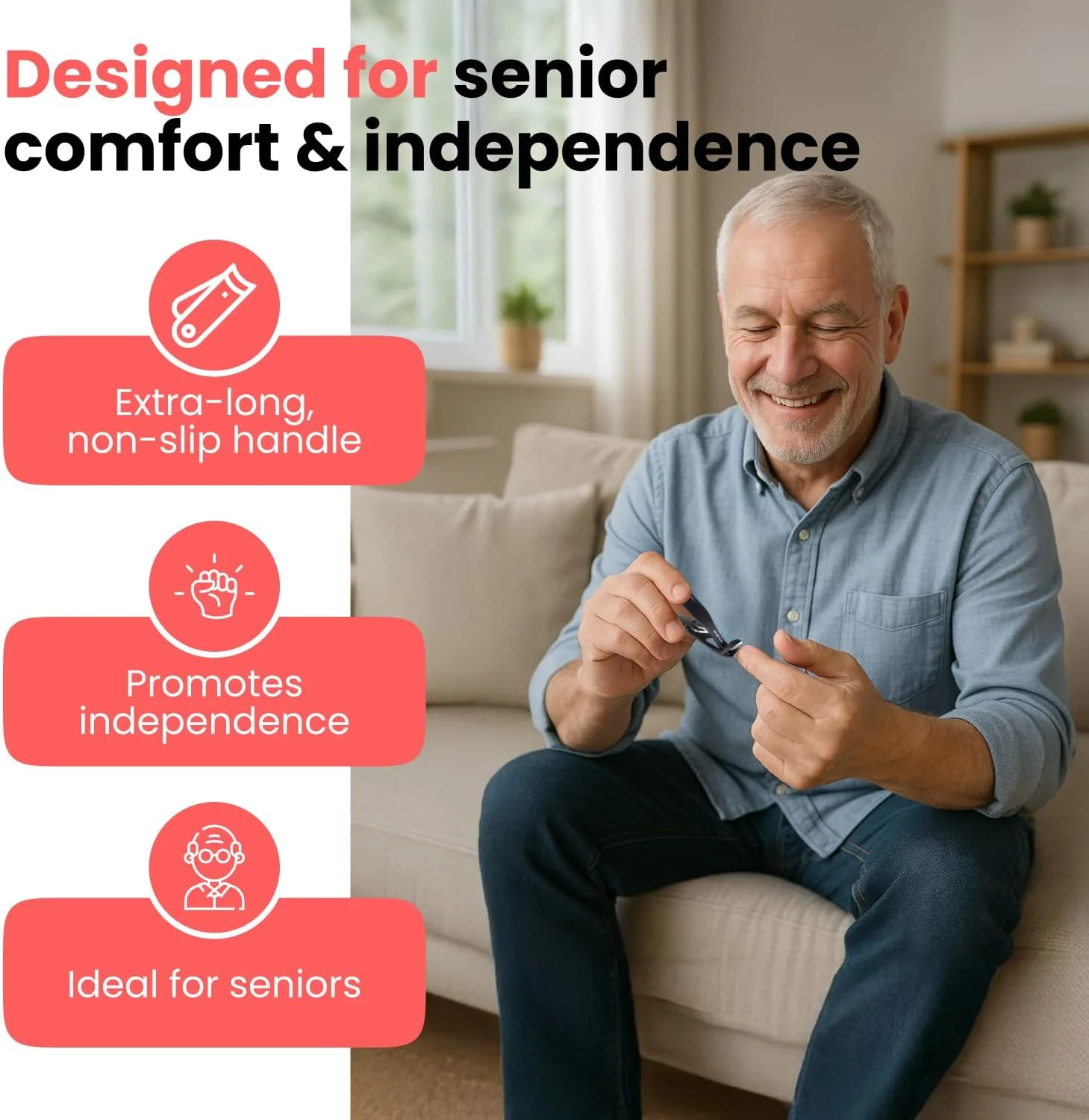 ناخن گیر انگشت شست پا برای ناخن های ضخیم سالمندان، ناخن گیر زاویه دار سنگین و بزرگ برای ناخن های ضخیم سالمندان، برای ناخن های ضخیم با گیره. ناخن گیر و قیچی ناخن برای مردان، دیابتی ها، آرتروز