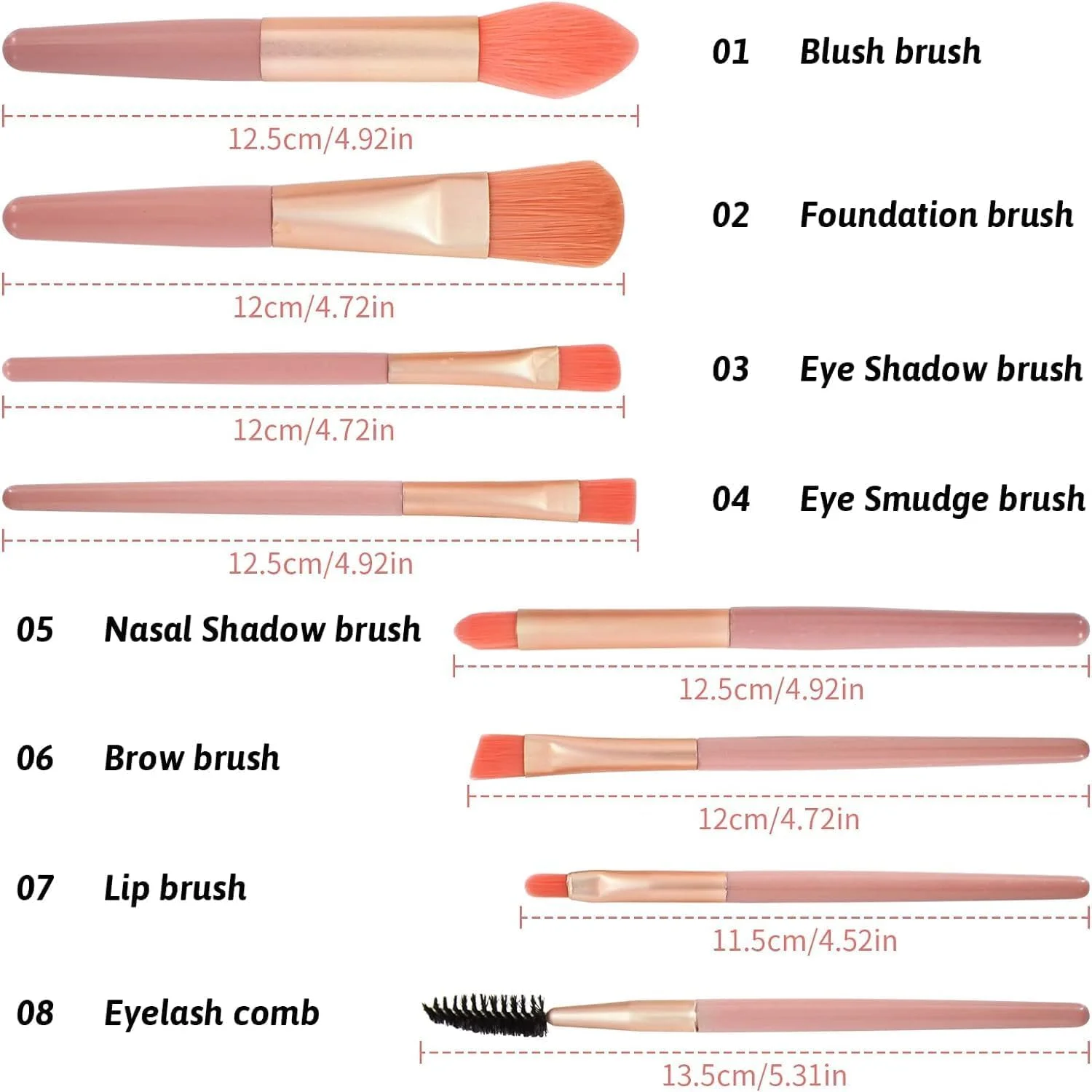 ست برس آرایشی مینی 8 عددی ELITEWAVE، کیت برس فونداسیون قابل حمل با کیف چرمی، برس های آرایشی، کیت ابزار برس آرایشی مصنوعی برای فونداسیون، رژگونه، پودر، ابرو، سایه چشم ست برس آرایشی مینی 8 عددی ELITEWAVE، کیت برس فونداسیون قابل حمل با کیف چرمی، برس های آرایشی، کیت ابزار برس آرایشی مصنوعی برای فونداسیون، رژگونه، پودر، ابرو، سایه چشم