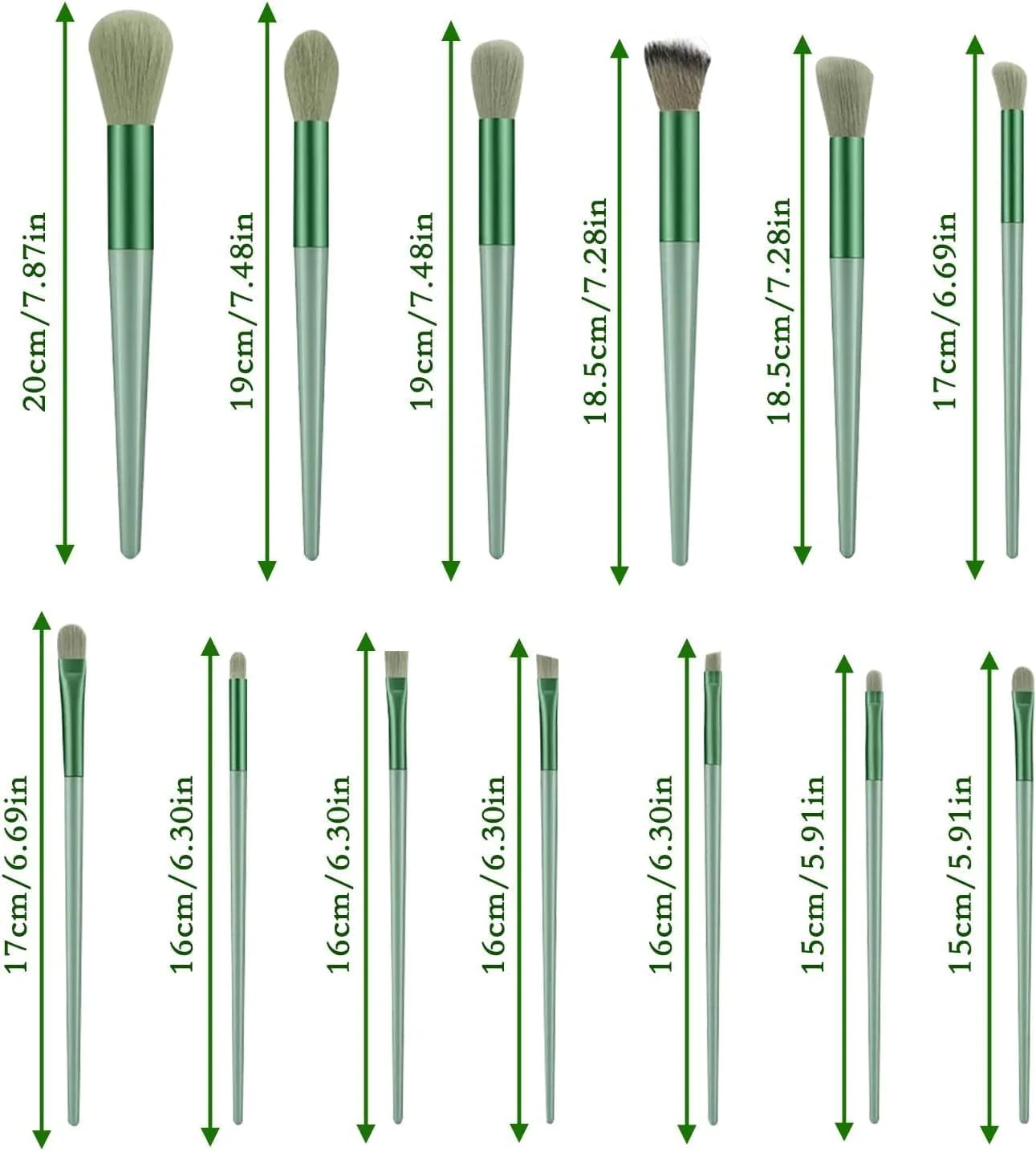 ست براش چشم الیوس با موهای فوق العاده نرم، ست 8 براش برای آرایش چشم، 8 عددی
