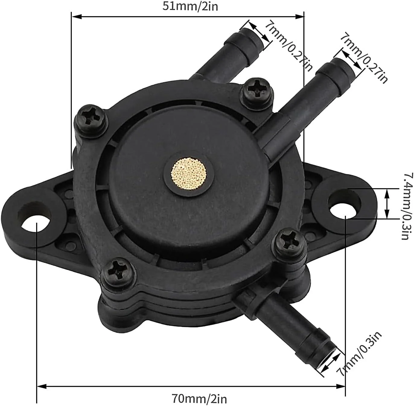 پمپ روغن چمن زن با فیلتر | پمپ روغن موتور چمن زن گلف کارت | قطعات موتور کوچک مقاوم در برابر سایش و جمع و جور برای حیاط، فضای باز، چمنزار، مسیر و راهرو