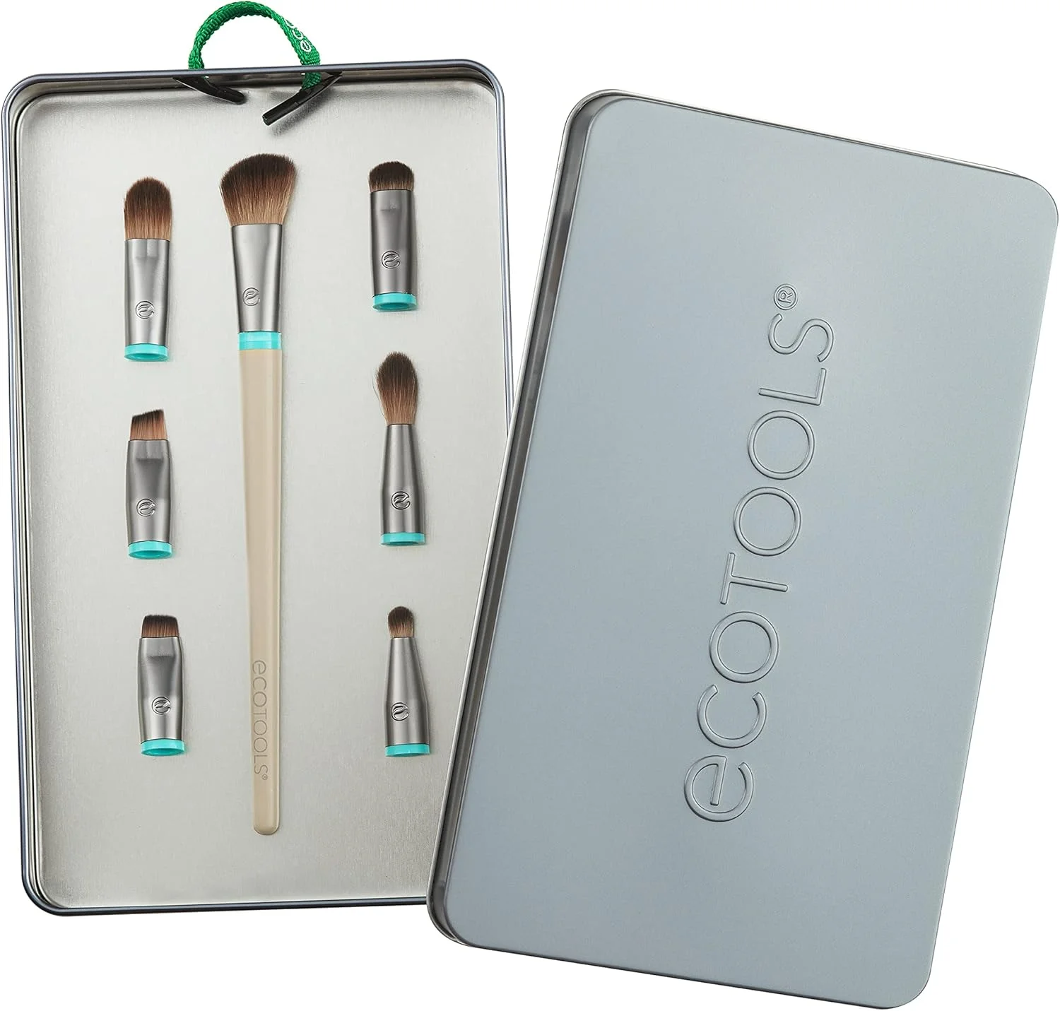 ست برس آرایشی چشم Ecotools مدل Interchangeables به همراه کیف، شامل 7 برس ست برس آرایشی چشم Ecotools مدل Interchangeables به همراه کیف، شامل 7 برس
