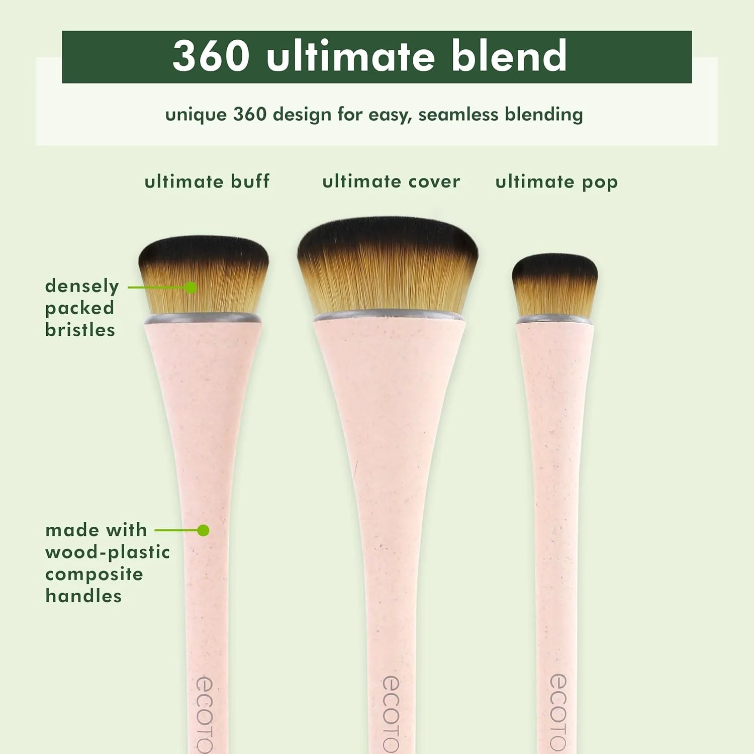 ست 3 عددی براش آرایشی EcoTools 360 Ultimate Blender ست 3 عددی براش آرایشی EcoTools 360 Ultimate Blender