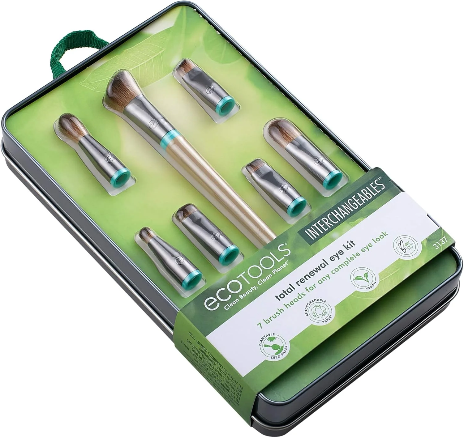 ست برس آرایشی چشم Ecotools مدل Interchangeables به همراه کیف، شامل 7 برس ست برس آرایشی چشم Ecotools مدل Interchangeables به همراه کیف، شامل 7 برس