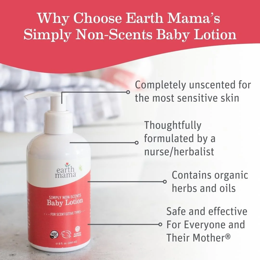 لوسیون کودک بدون عطر Earth Mama Angel Baby - 8 اونس مایع لوسیون کودک بدون عطر Earth Mama Angel Baby - 8 اونس مایع