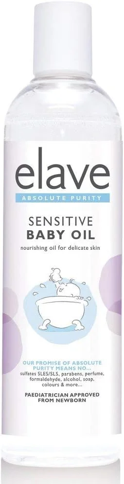 روغن بچه مراقبت حساس Elave | 250 میلی لیتر | مغذی و مرطوب کننده | برای پوست لطیف | بدون پارابن | وگان | ساخت ایرلند