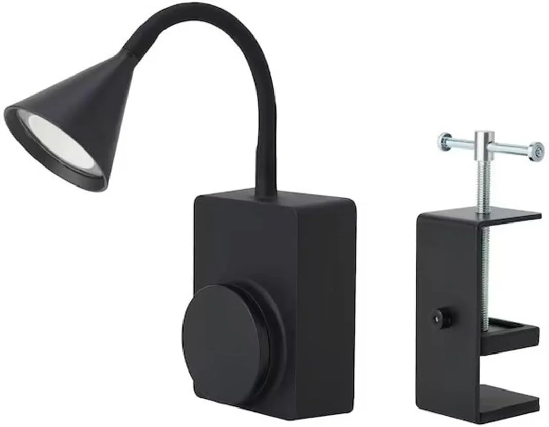 چراغ LED نقطه ای و گیره دار TÅGVIRKE Digital Shoppy، باتری خور، مناسب فضای باز/دارای دیمر، مشکی چراغ LED نقطه ای و گیره دار TÅGVIRKE Digital Shoppy، باتری خور، مناسب فضای باز/دارای دیمر، مشکی