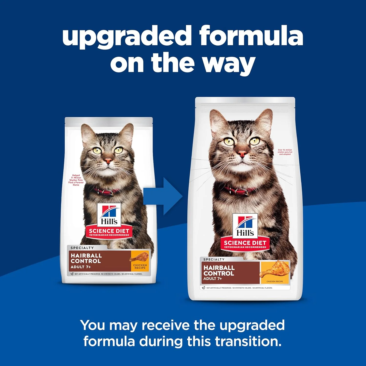 (3.2 کیلوگرم) - غذای خشک گربه بالغ بالای 7 سال هیلز ساینس دایت کنترل کننده گلوله مویی، کیسه 3.2 کیلوگرمی