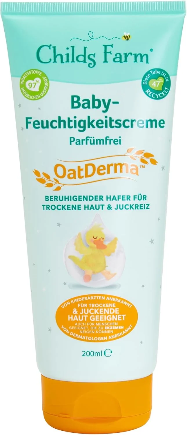 لوسیون مرطوب کننده کودک فاقد عطر Childs Farm OatDerma، 200 میلی لیتر | لوسیون مراقبت از پوست تسکین دهنده برای پوست حساس یا مستعد اگزما نوزادان و کودکان، مناسب برای نوزادان تازه متولد شده