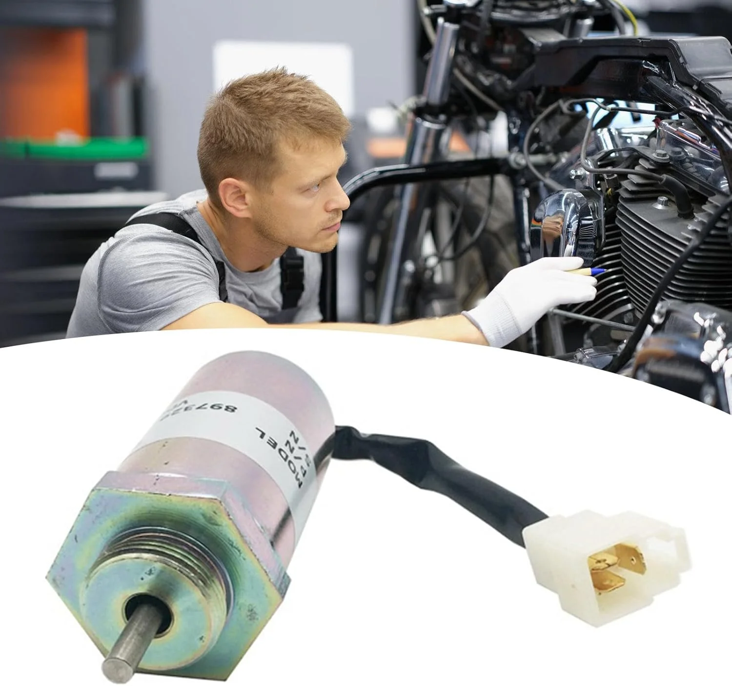 شیرهای کنترل سوخت الکترومغناطیسی با کارایی بالا 12 ولت، شیر برقی قطع کننده سوخت با طول 12 سانتی متر برای موتور سیکلت ها، ماشین آلات سنگین، قطع کننده سوخت