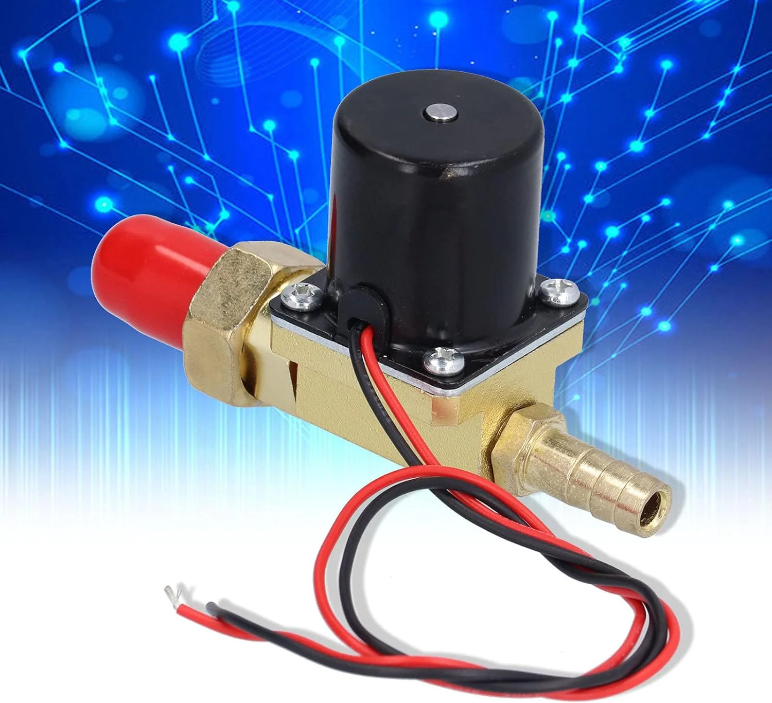 شیر برقی 2 راهه 2 موقعیتی Risegun، شیر برقی الکتریکی، شیر الکترومغناطیسی 2 موقعیتی 2 راهه برای جوشکاری آرگون، DC 24V، ساختار برنجی، میله پیستونی دستگاه مکانیکی را به حرکت در می آورد