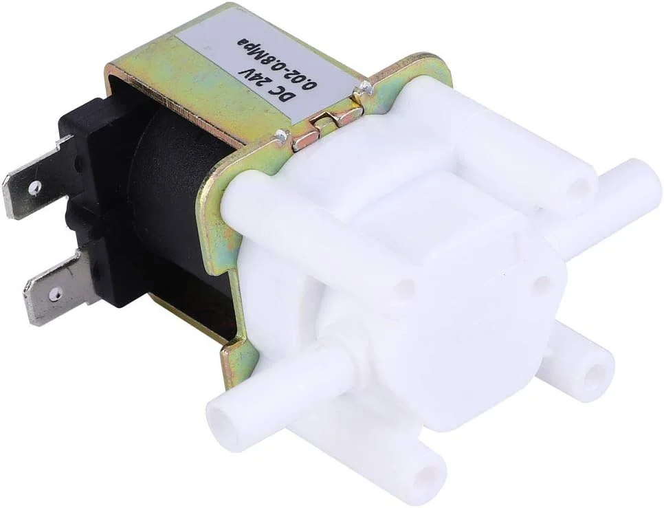 شیر برقی ورودی آب Risegun 24 ولت 1/4 اینچ اتصال سریع، شیر ورودی آب برای دستگاه های تصفیه آب، شیر الکترومغناطیسی، شیر برقی الکتریکی