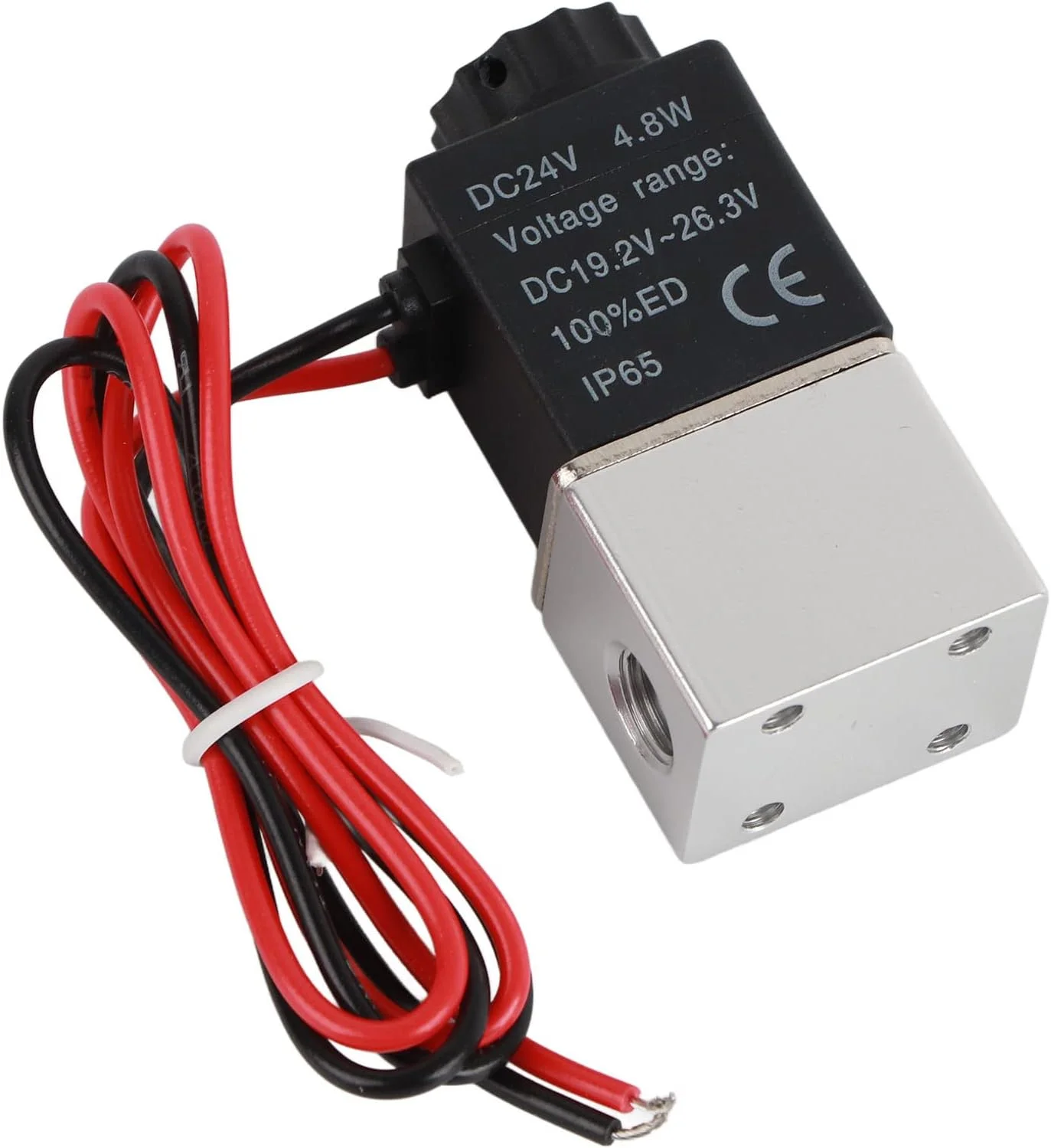 شیر برقی Risegun، شیر برقی 2 موقعیتی 2 راهه، شیر الکترومغناطیسی نرمال باز، DC 24V، طراحی روغن بی صدا، شیر هوای برقی، پایدار