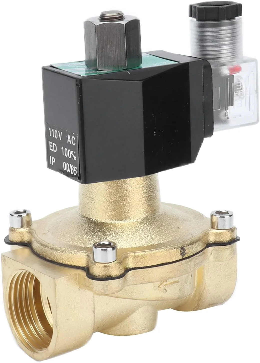 شیر برقی Risegun، شیر برقی برنجی، نرمال باز، شیر الکترومغناطیسی دو طرفه، صاف، نصب آسان، AC110V، 2W، 25K
