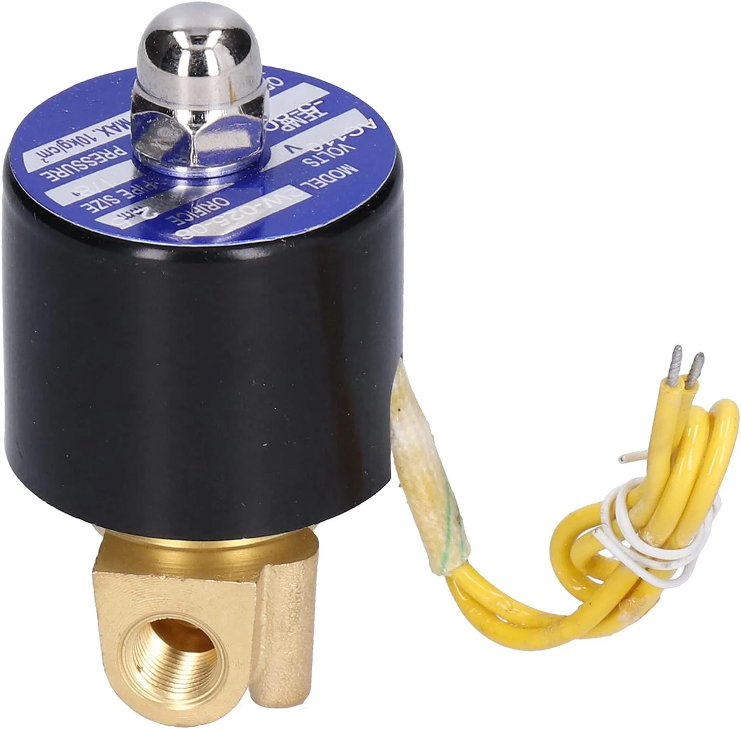 شیر برقی نرمالی بسته Risegun، شیر برقی الکتریکی، نرمالی بسته، 1/8 اینچ، 2 وات 025 06AC110V، شیر الکترومغناطیسی برای آب، هوا، گازوئیل، سازگار با تجهیزات مختلف