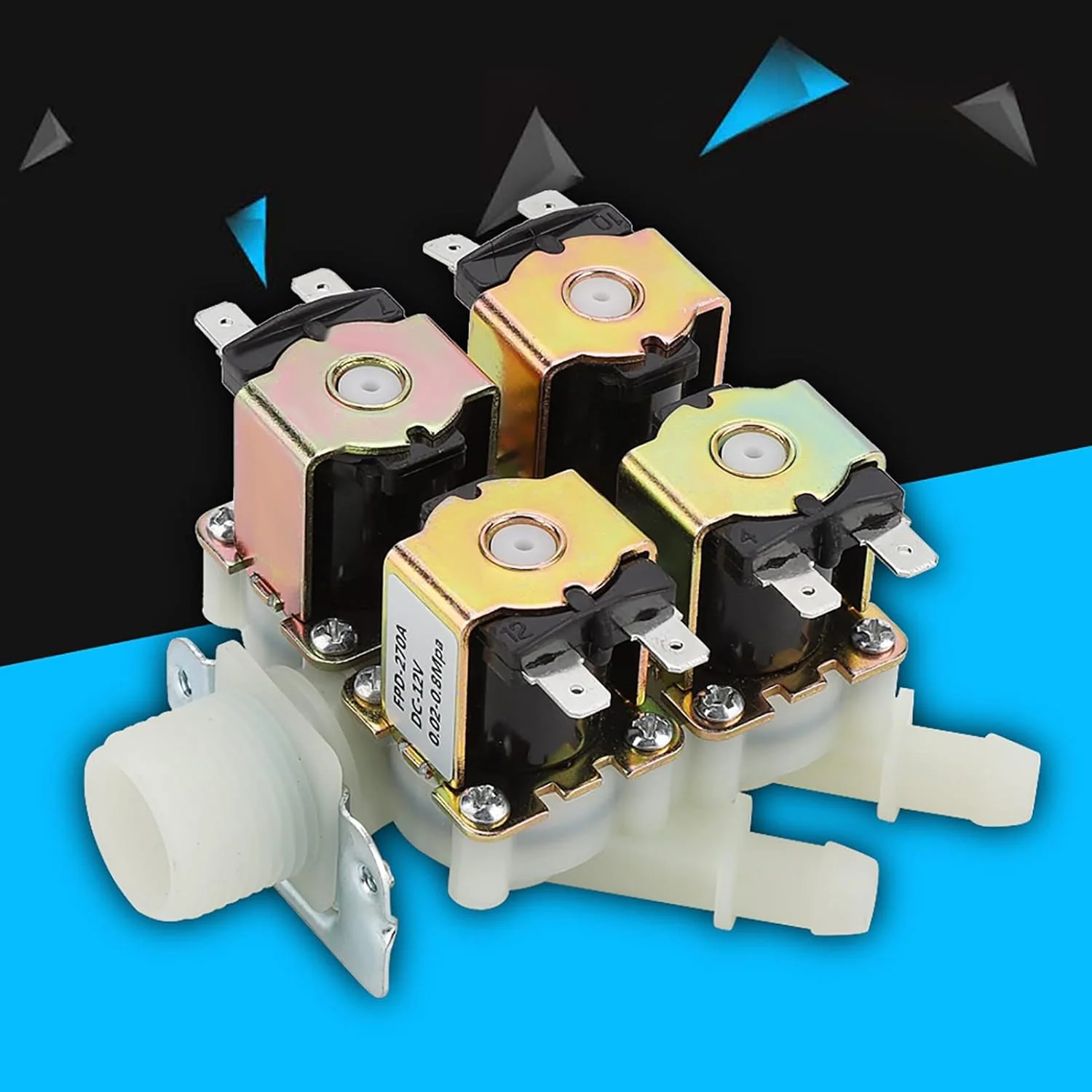 شیر برقی Risegun DC 12V DN20 G3/4 اینچ 1 ورودی 4 خروجی پلاستیکی، شیر الکترومغناطیسی نرمال بسته، شیر تخلیه آب برقی شیر برقی Risegun DC 12V DN20 G3/4 اینچ 1 ورودی 4 خروجی پلاستیکی، شیر الکترومغناطیسی نرمال بسته، شیر تخلیه آب برقی