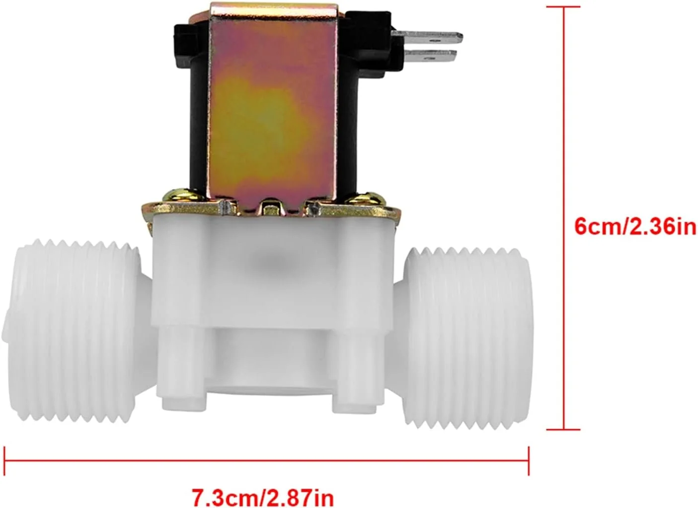 شیر برقی پلاستیکی سیریسورا DC 12V DN20 G3/4، سوئیچ ورودی آب نرمال بسته