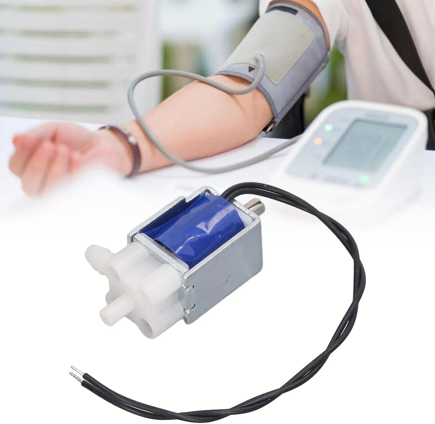 شیر برقی میکرو Risegun، شیر تخلیه الکترومغناطیسی، 2 موقعیت 3 راه، شیر هوای میکرو برقی، نرمالی باز، DC 3.7V، 105mA، 0.39W، 35 Ω، لوازم جانبی شیر برقی