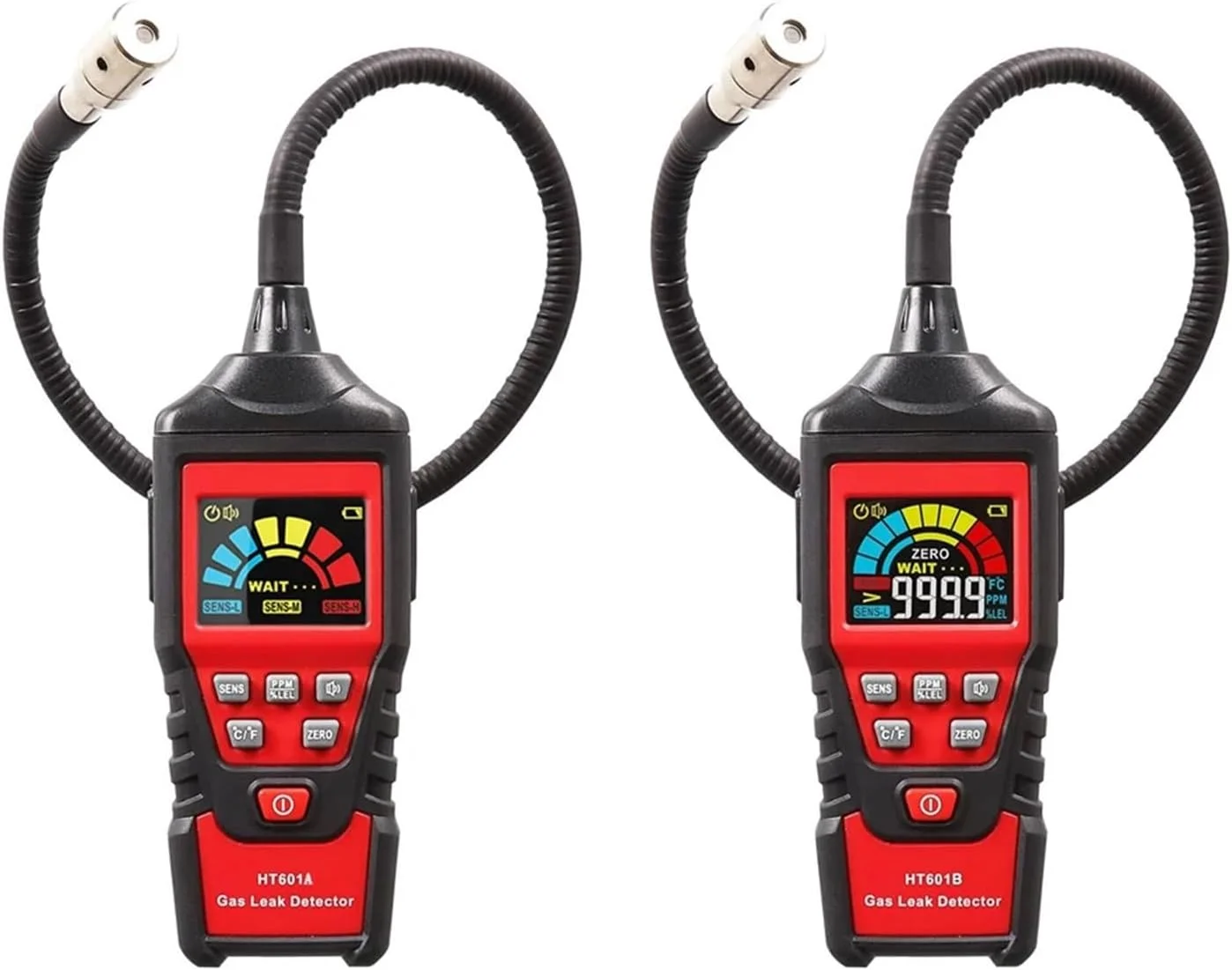 دتکتور گاز، آشکارساز نشت گاز با دقت بالا HT601A HT601B 0-1000PPM آلارم صوتی و صفحه نمایش آشکارساز گاز متان طبیعی قابل اشتعال (HT601A)