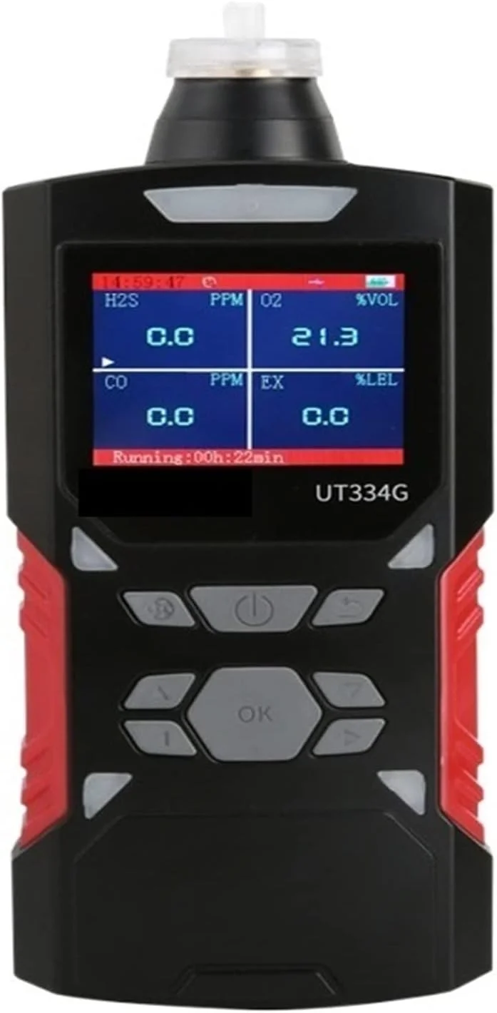 دستگاه تشخیص گاز HANEFRE، آشکارساز چندگانه گاز، متر گاز O2 H2S CO LEL 4 در 1، اکسیژن، سولفید هیدروژن، مونوکسید کربن، آشکارساز نشت گاز قابل احتراق (334f)