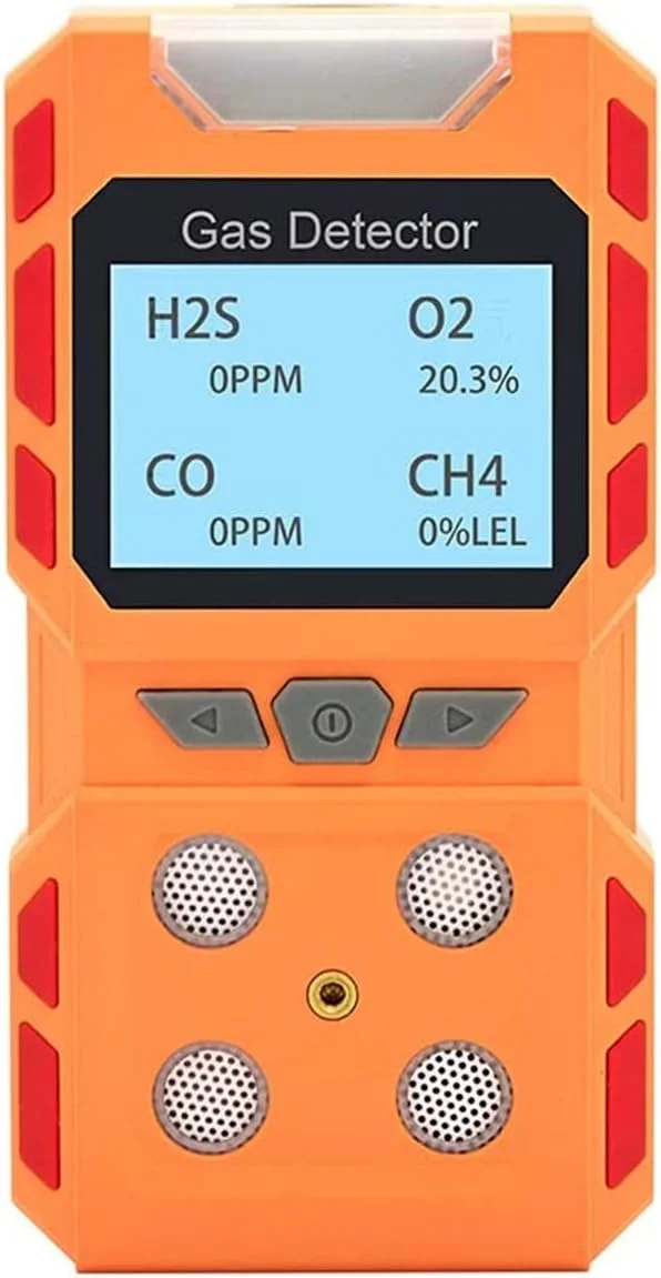 آشکارساز گاز، مراقب غاز متعدد USB قابل شارژ 4 در 1 CH4 CO H2S O2 از مسمومیت جلوگیری می کند، آشکارسازهای تست سنسور هشدار حرفه ای (آشکارساز گاز B)