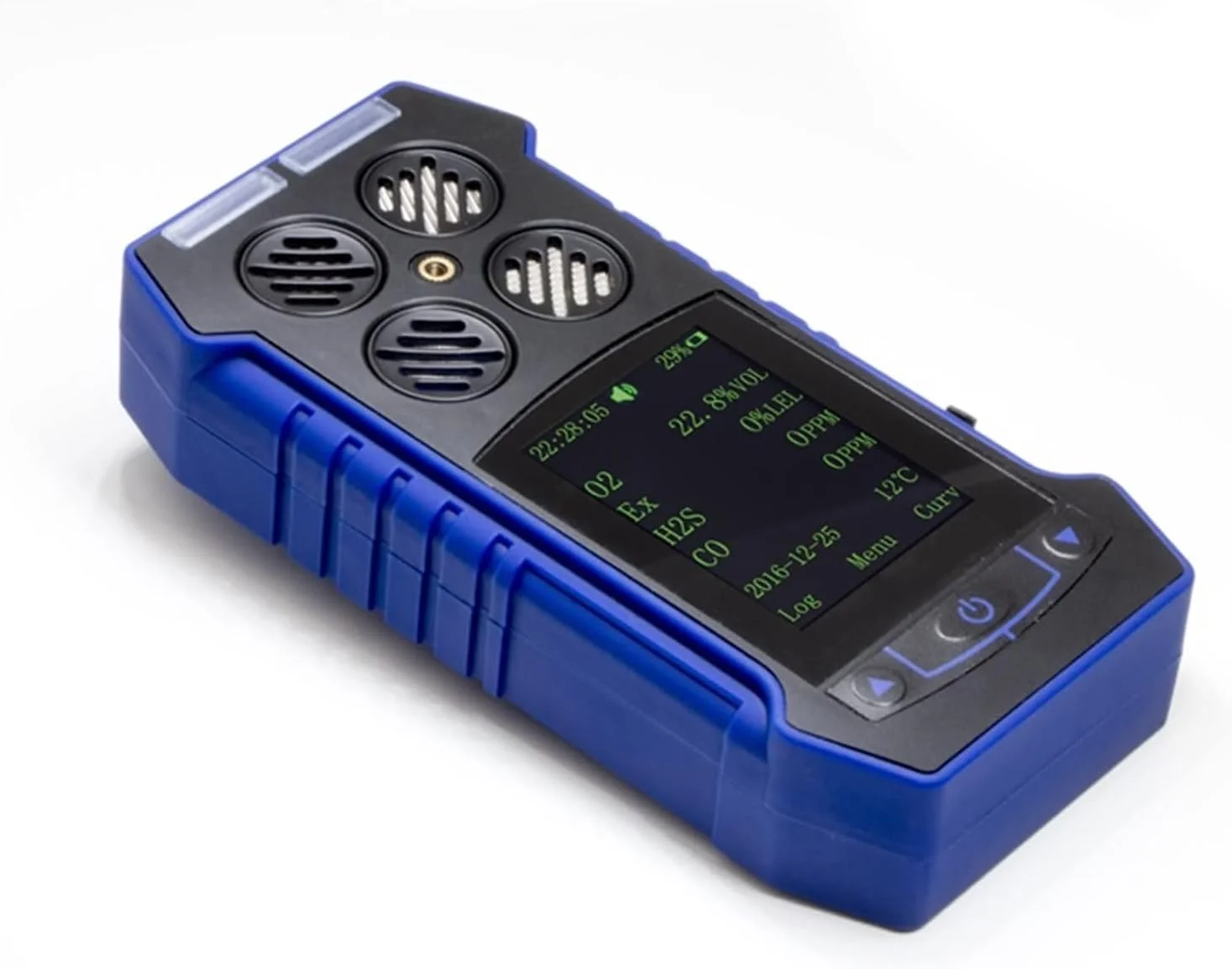 دتکتور گاز، آشکارساز گاز قابل حمل 4 در 1 O2 EX H2S CO چهار راه هشدار سه ضد ارتباط با دستگاه تشخیص هشدار داده های فروشگاه کامپیوتر