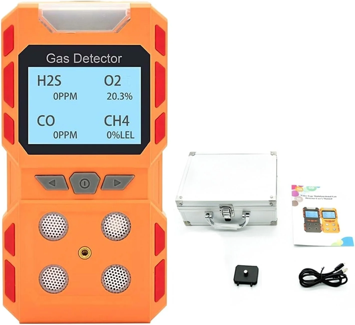 دتکتور گاز، آنالایزر گاز صنعتی چند منظوره مستقل H2S CO O2 EX، آشکارساز گاز قابل احتراق، مونوکسید کربن، سنسور ایمنی آتش نشانی، یادآوری صوتی (دتکتور گاز B) دتکتور گاز، آنالایزر گاز صنعتی چند منظوره مستقل H2S CO O2 EX، آشکارساز گاز قابل احتراق، مونوکسید کربن، سنسور ایمنی آتش نشانی، یادآوری صوتی (دتکتور گاز B)