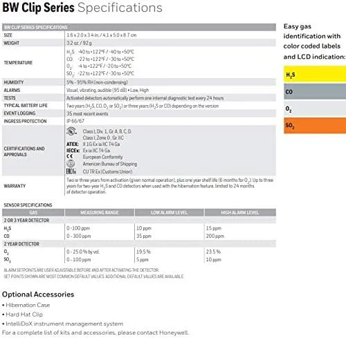 دتکتور تک گازی اکسیژن BW Technologies BWC2-X BW Clip دتکتور تک گازی اکسیژن BW Technologies BWC2-X BW Clip
