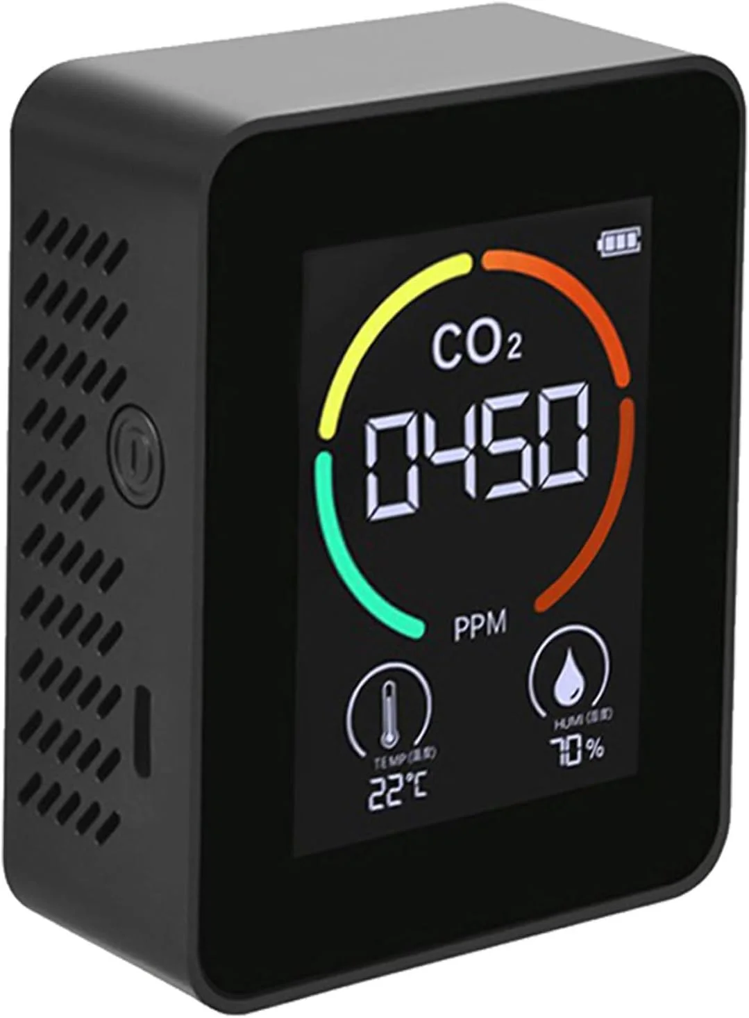 مانیتور کیفیت هوا دی اکسید کربن CO2 - دماسنج و رطوبت سنج رومیزی دی اکسید کربن | تستر دما و رطوبت نسبی