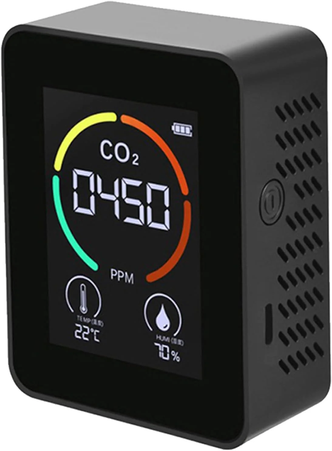 مانیتور کیفیت هوا دی اکسید کربن CO2 - آشکارساز دی اکسید کربن آلودگی هوا، مانیتور کیفیت | سنسور مادون قرمز غیر پراکنده (NDIR) ارتقا یافته نمایشگر دیجیتال دقیق