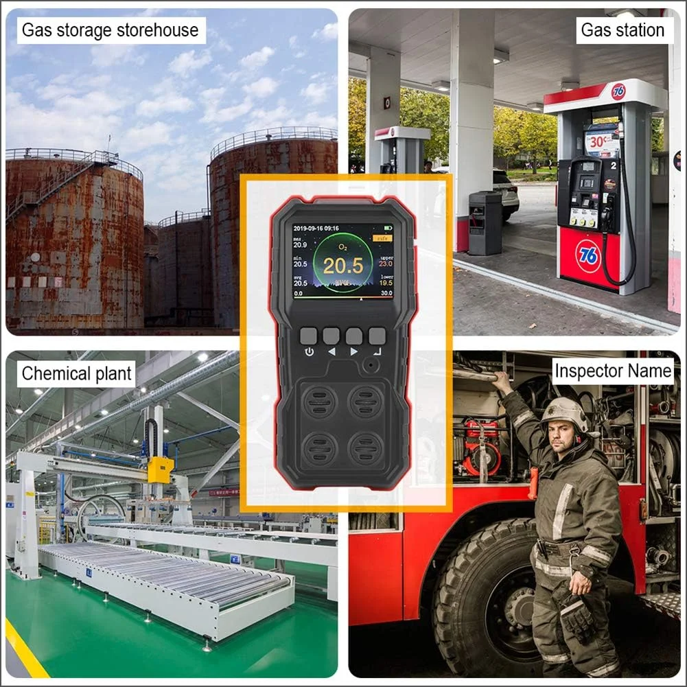 مانیتور گاز چند منظوره AJWYSOI، سنسور گاز 4 در 1 قابل احتراق/O2/H2S/CO صفحه نمایش LCD آلارم لرزشی صدا-نور قابل شارژ مانیتور گاز چند منظوره AJWYSOI، سنسور گاز 4 در 1 قابل احتراق/O2/H2S/CO صفحه نمایش LCD آلارم لرزشی صدا-نور قابل شارژ